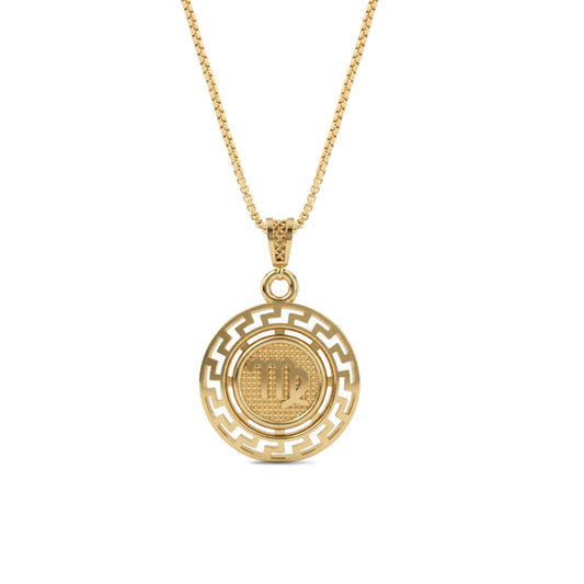 Virgo Zodiac Medallion Pendant