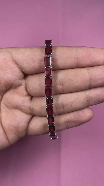 Octo Garnet Tennis Bracelet